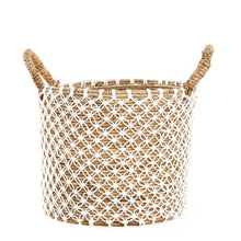 Cesto em macramé com ponto cruzado - M