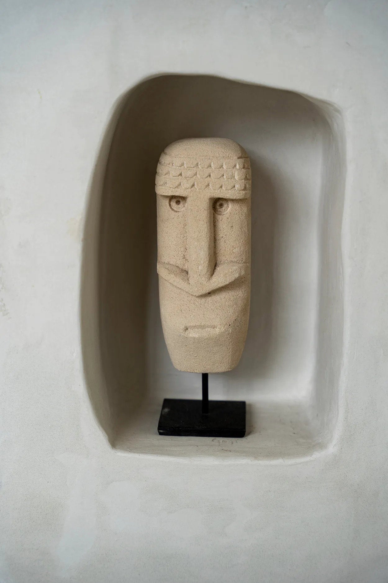 The Sumba Stone #21 on Stand in stone — handmade luxury standing decoration curated by Laiyahome — view 2