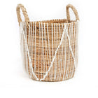 Panier en macramé à coutures droites - L
