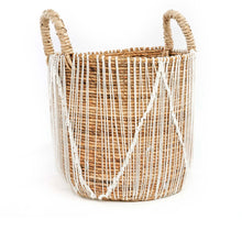Panier en macramé à coutures droites - L