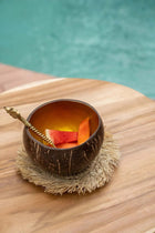 The Fringe Raffia Coaster - Natural in raffia — handmade luxury coaster curated by Laiyahome — view 2