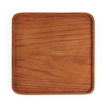 The Teak Square Plate - Natural - S in wood — handmade luxury dinner plate curated by Laiyahome — view 2