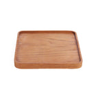The Teak Square Plate - Natural - M in wood — handmade luxury dinner plate curated by Laiyahome — view 2