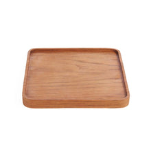 The Teak Square Plate - Natural - M in wood — handmade luxury dinner plate curated by Laiyahome — view 2