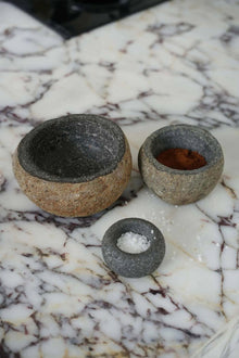 The River Stone Bowl - Black - S in stone — handmade luxury bowl curated by Laiyahome — view 2