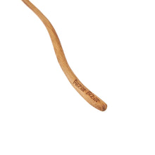 The Teak Root ZigZag Dosage Spoon in wood — handmade luxury serving spoon curated by Laiyahome — view 2