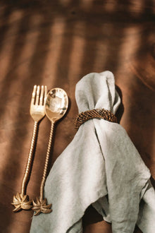 The Palm Tree Salad Spoon - Gold in brass — handmade luxury table spoon curated by Laiyahome — view 2