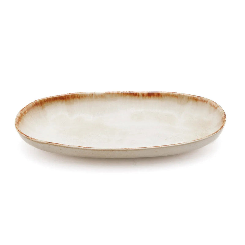 The Cascais Oval Plate - M – stoneware dinner plate – product view 1