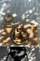 The Fringe Raffia Placemat Rectangular - Natural in raffia — handmade luxury placemat curated by Laiyahome — view 2