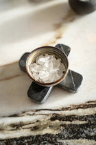 The Marble Pan Coaster – marble coaster in black – product view 2