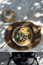 The Colonial Oval Placemat - Natural Brown in rattan — handmade luxury placemat curated by Laiyahome — view 2