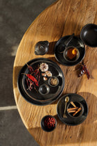 The Burned Deep Plate - Black - M in terracotta — handmade luxury dinner plate curated by Laiyahome — view 2