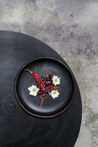 The Burned Classic Plate - Black - M in terracotta — handmade luxury dinner plate curated by Laiyahome — view 2