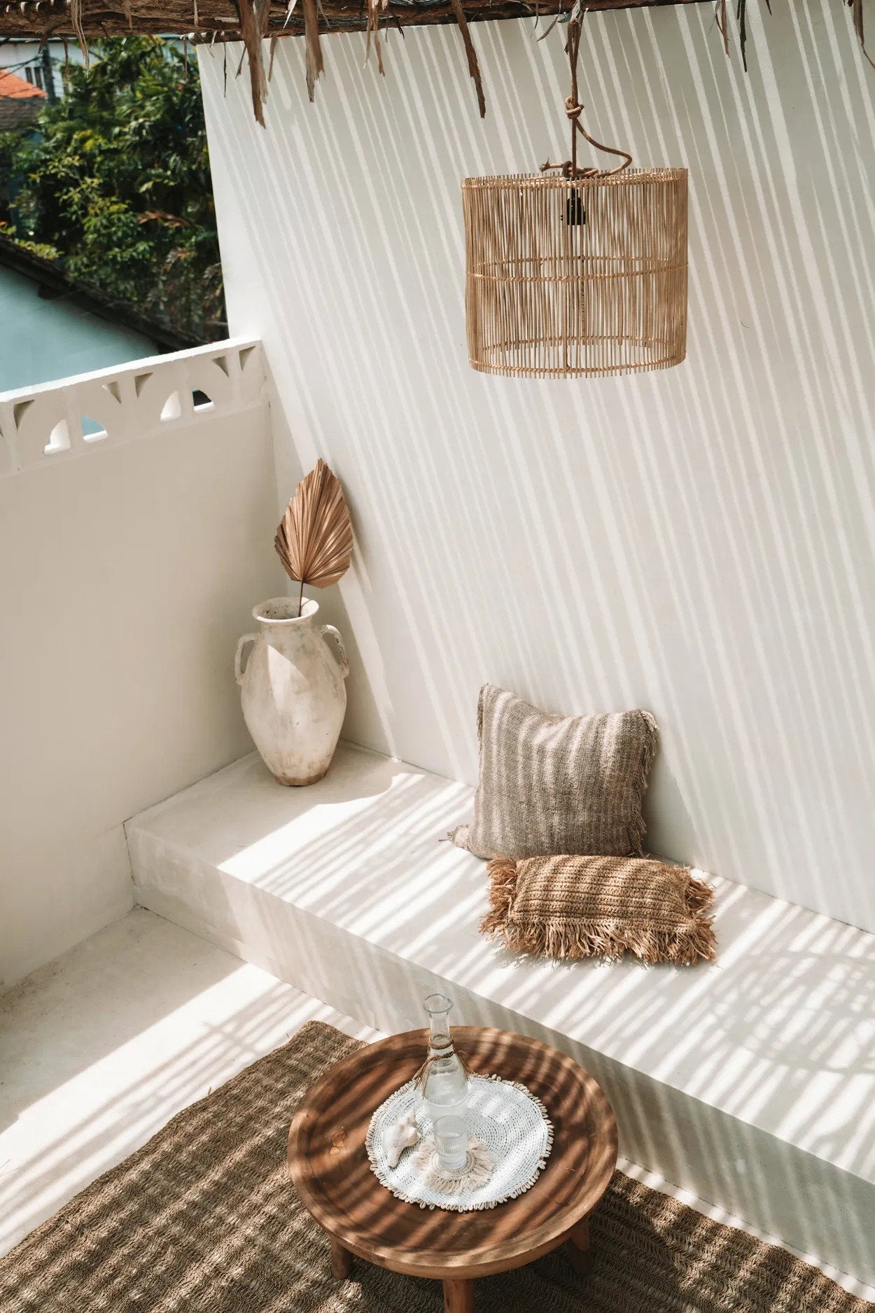 The Chacha Pendant - Natural - M in rattan — handmade luxury pendant lamp curated by Laiyahome — view 2