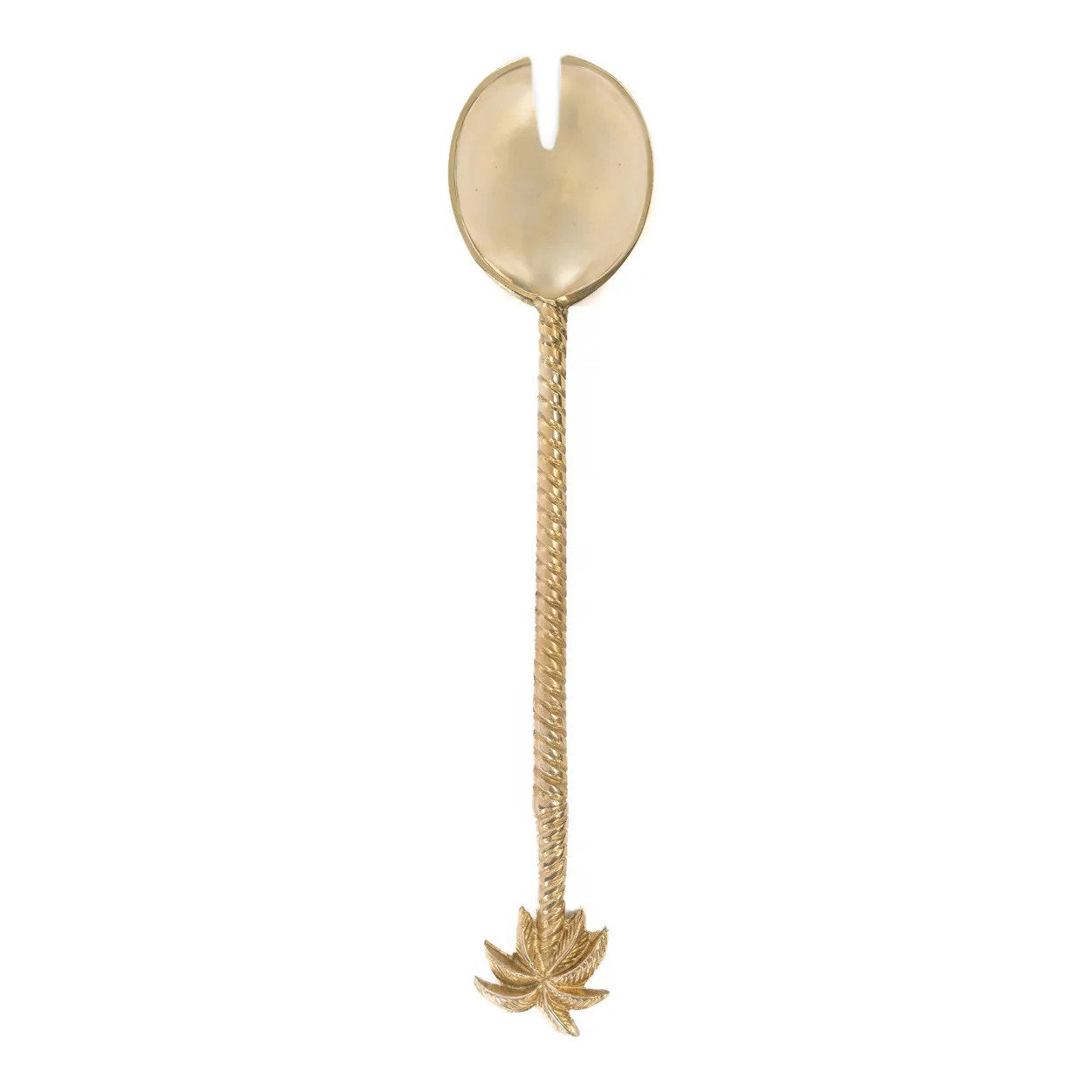 The Palm Tree Salad Fork - Gold in brass — handmade luxury table fork curated by Laiyahome — view 2