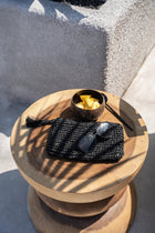 The Raffia Clutch - Black - S – raffia clutch in black – product view 3