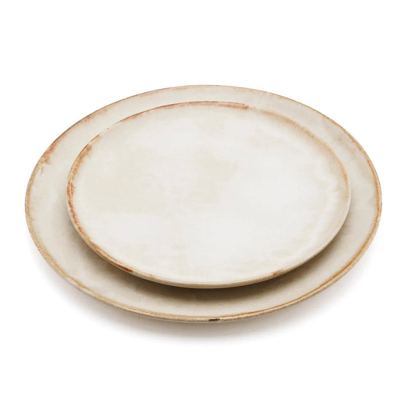 The Cascais Dinner Plate – stoneware dinner plate in white – product view 2