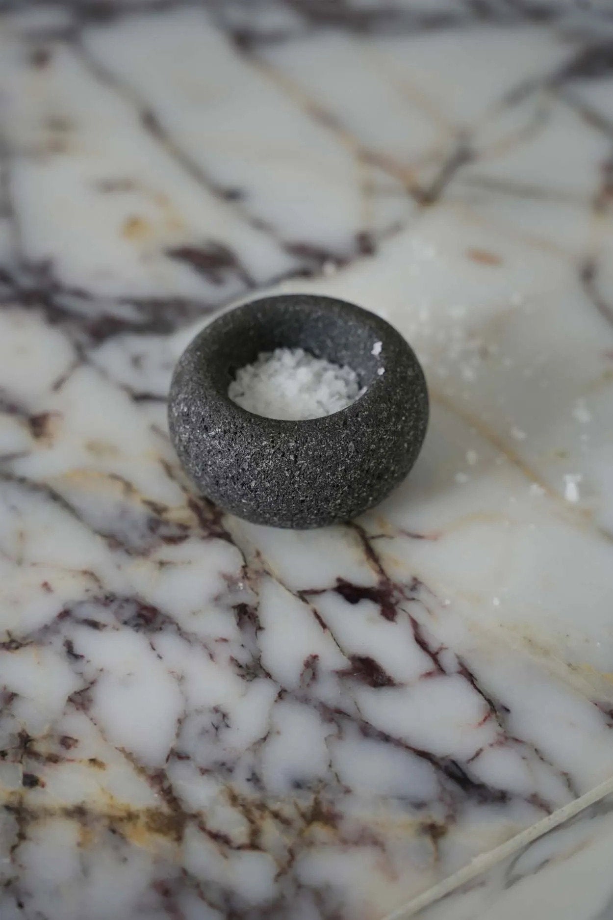 The Lava Stone Bowl - Black - XS in stone — handmade luxury bowl curated by Laiyahome — view 2