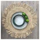 The Fringe Raffia Placemat Round - Natural in raffia — handmade luxury placemat curated by Laiyahome — view 2
