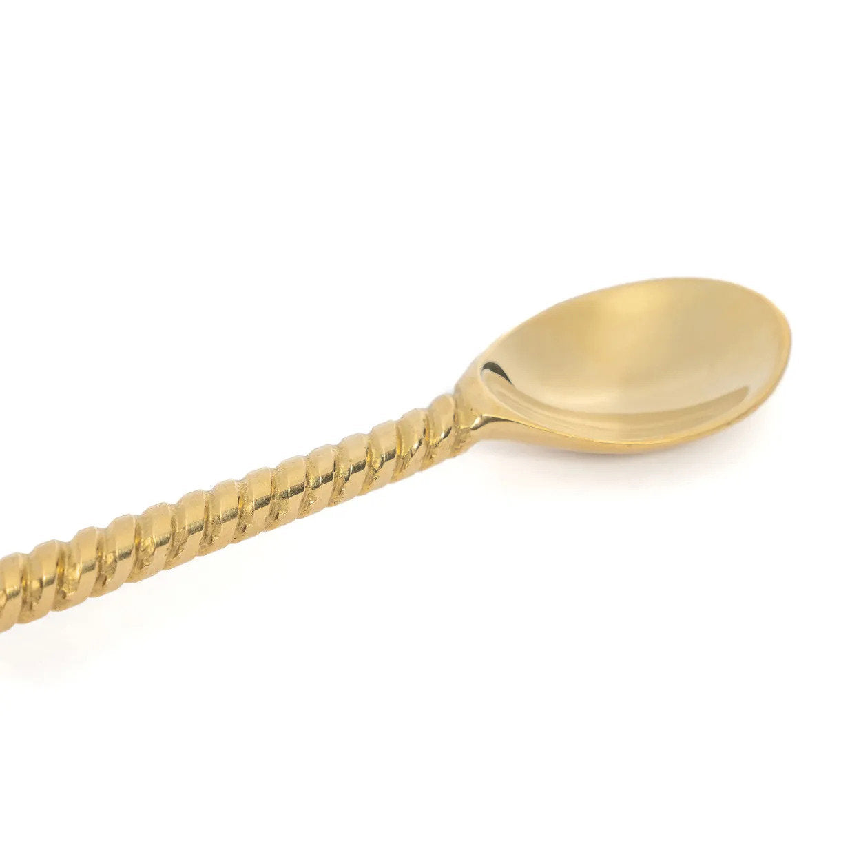 The Pineapple Long Spoon - Gold in brass — handmade luxury coffee spoon curated by Laiyahome — view 2