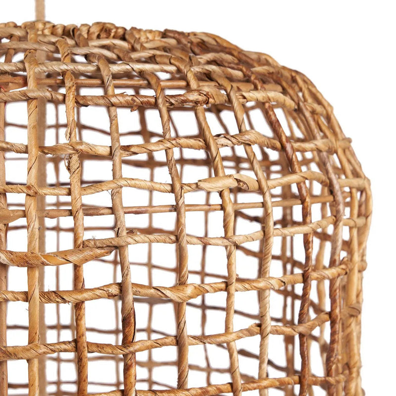 The Kuso Pendant - Natural - XL in palm leaf — handmade luxury pendant lamp curated by Laiyahome — view 2