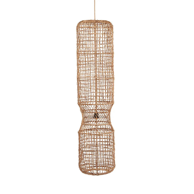 The GuanYin Pendant - Natural - XXL in palm leaf — handmade luxury pendant lamp curated by Laiyahome