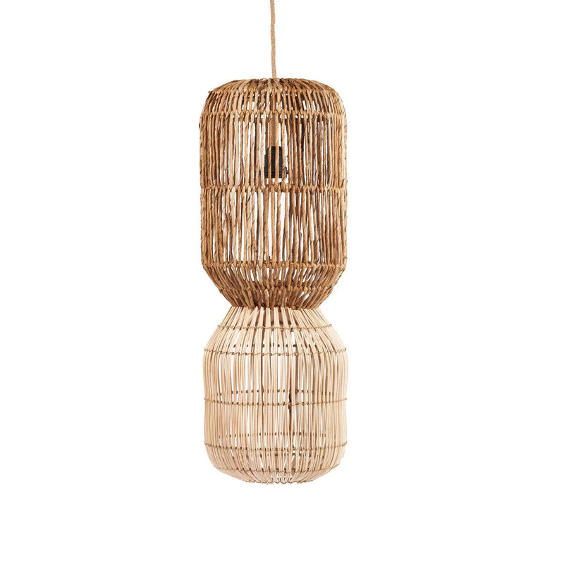 The ChemChem Pendant - Natural - L in rattan — handmade luxury pendant lamp curated by Laiyahome