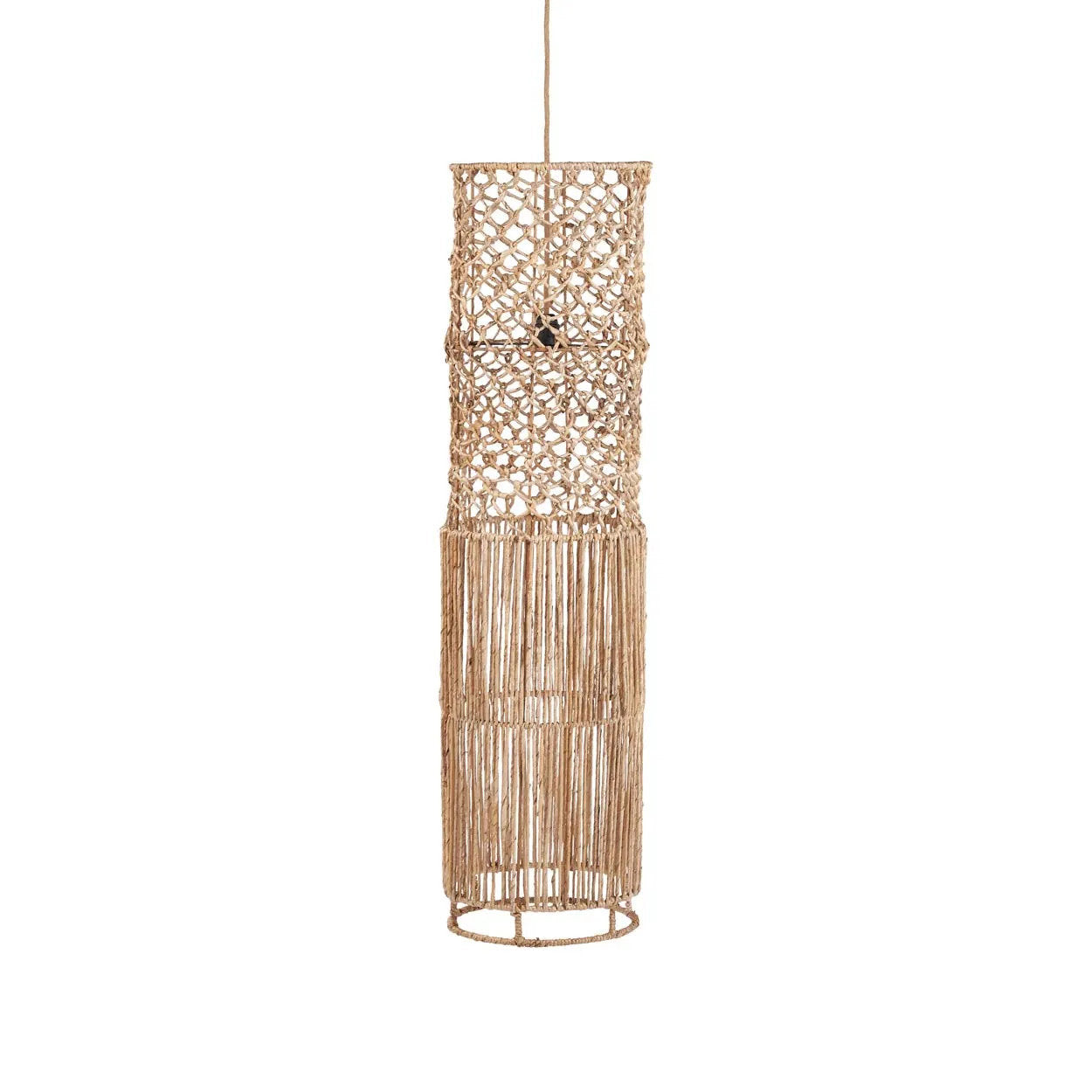 The Takuhanki Pendant - Natural - XL in palm leaf — handmade luxury pendant lamp curated by Laiyahome