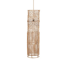 The Takuhanki Pendant - Natural - XL in palm leaf — handmade luxury pendant lamp curated by Laiyahome