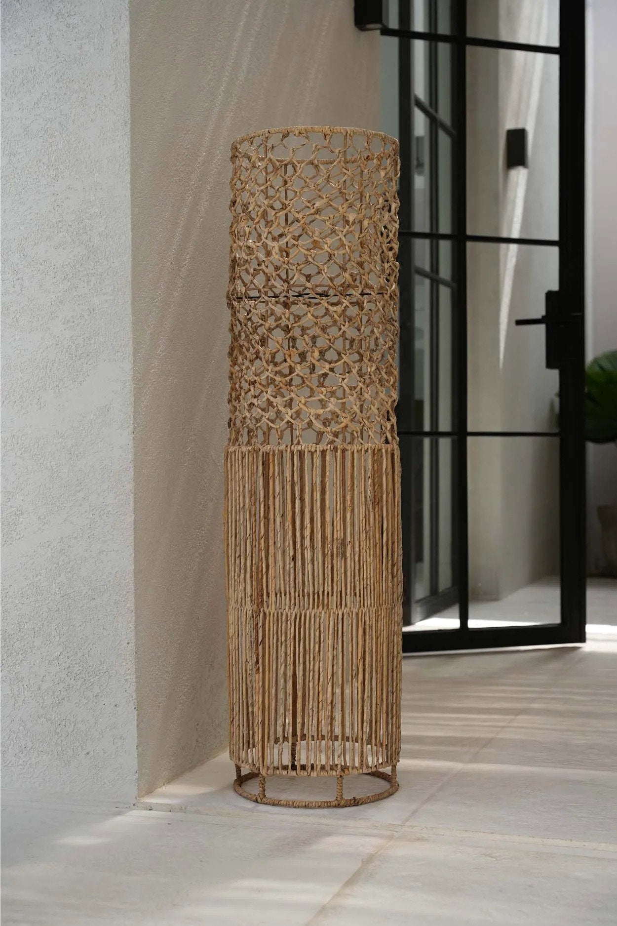 The Takuhanki Pendant - Natural - XL in palm leaf — handmade luxury pendant lamp curated by Laiyahome — view 2
