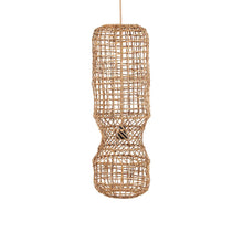 The GuanYin Pendant - Natural - L in palm leaf — handmade luxury pendant lamp curated by Laiyahome