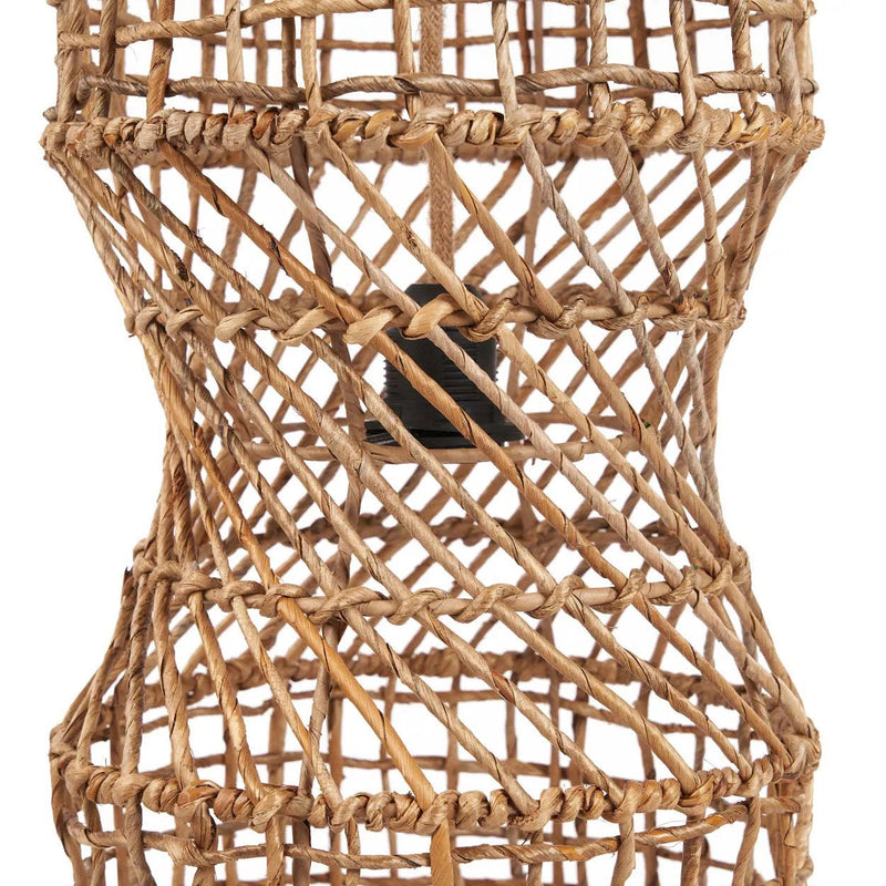 The GuanYin Pendant - Natural - L in palm leaf — handmade luxury pendant lamp curated by Laiyahome — view 2