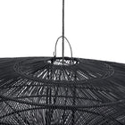 The Macaron Pendant - Black - XL in rattan — handmade luxury pendant lamp curated by Laiyahome — view 2