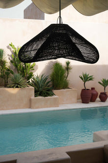 The Cloud Pendant - Black - XXL in rattan — handmade luxury pendant lamp curated by Laiyahome — view 2
