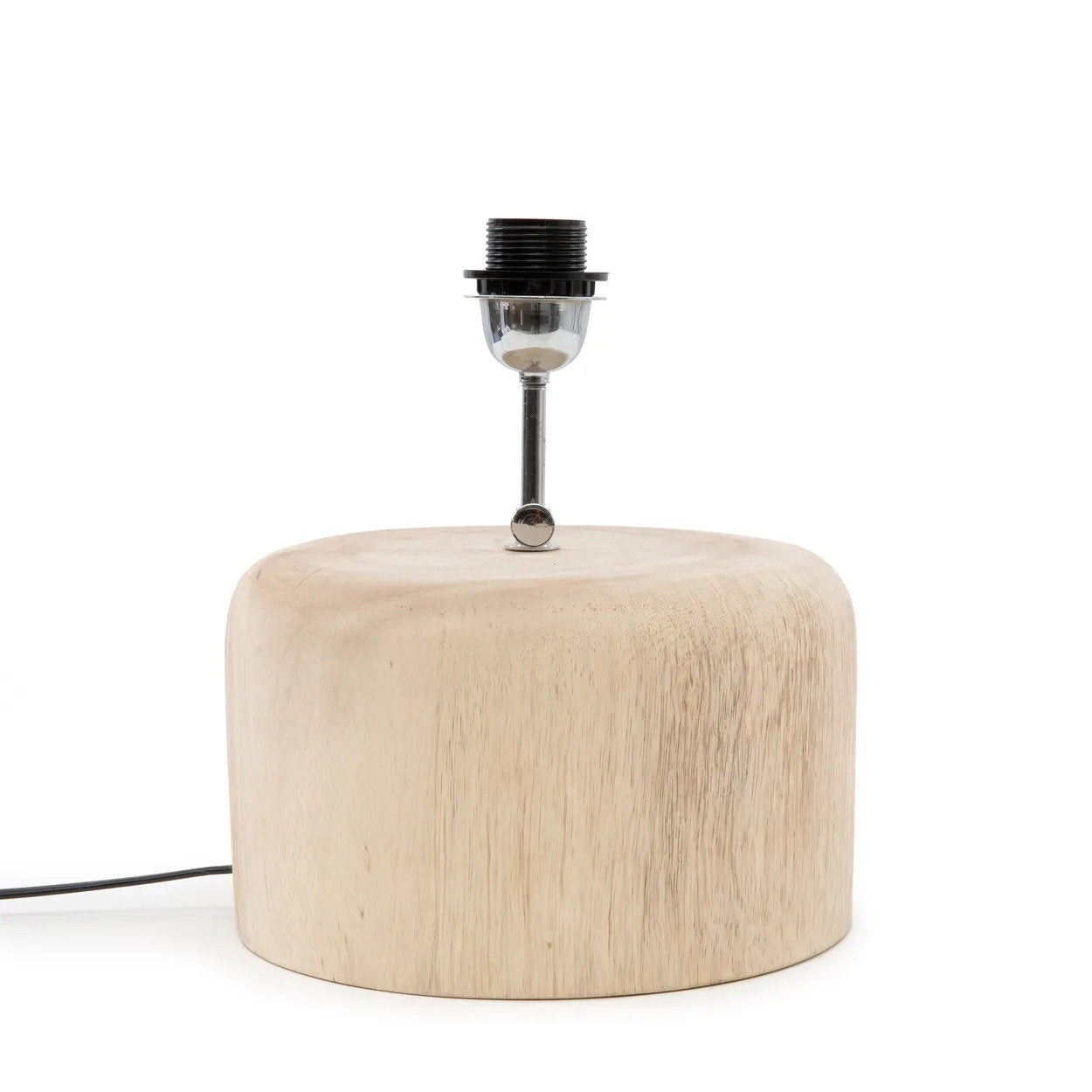 Base para candeeiro de mesa em madeira de teca - Natural