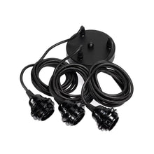 Fitting Lamps Ceiling - Black - 3 Fittings in cotton — handmade luxury ceiling light curated by Laiyahome