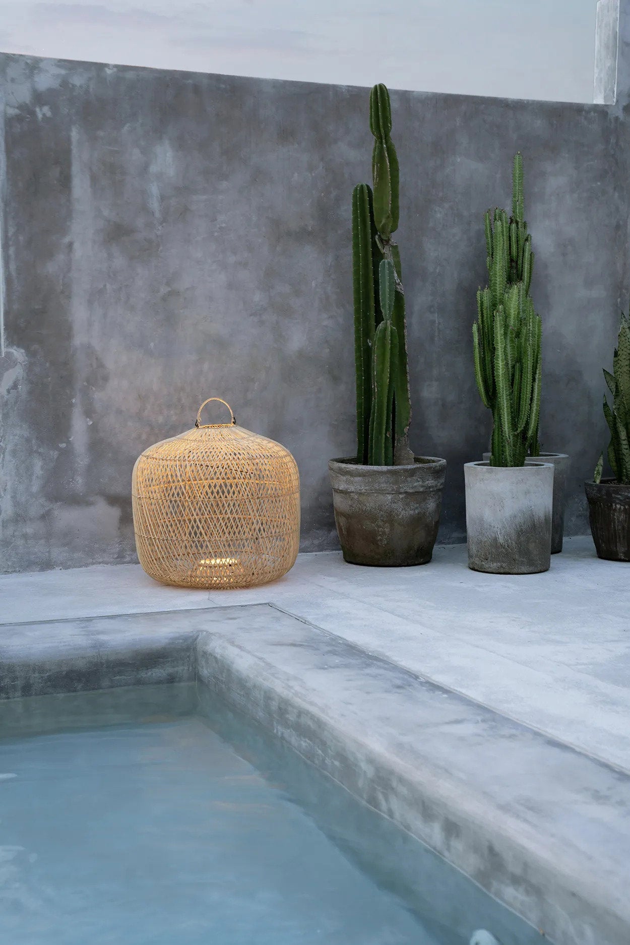 The Batu Bolong Pendant - Natural - L in rattan — handmade luxury pendant lamp curated by Laiyahome — view 2