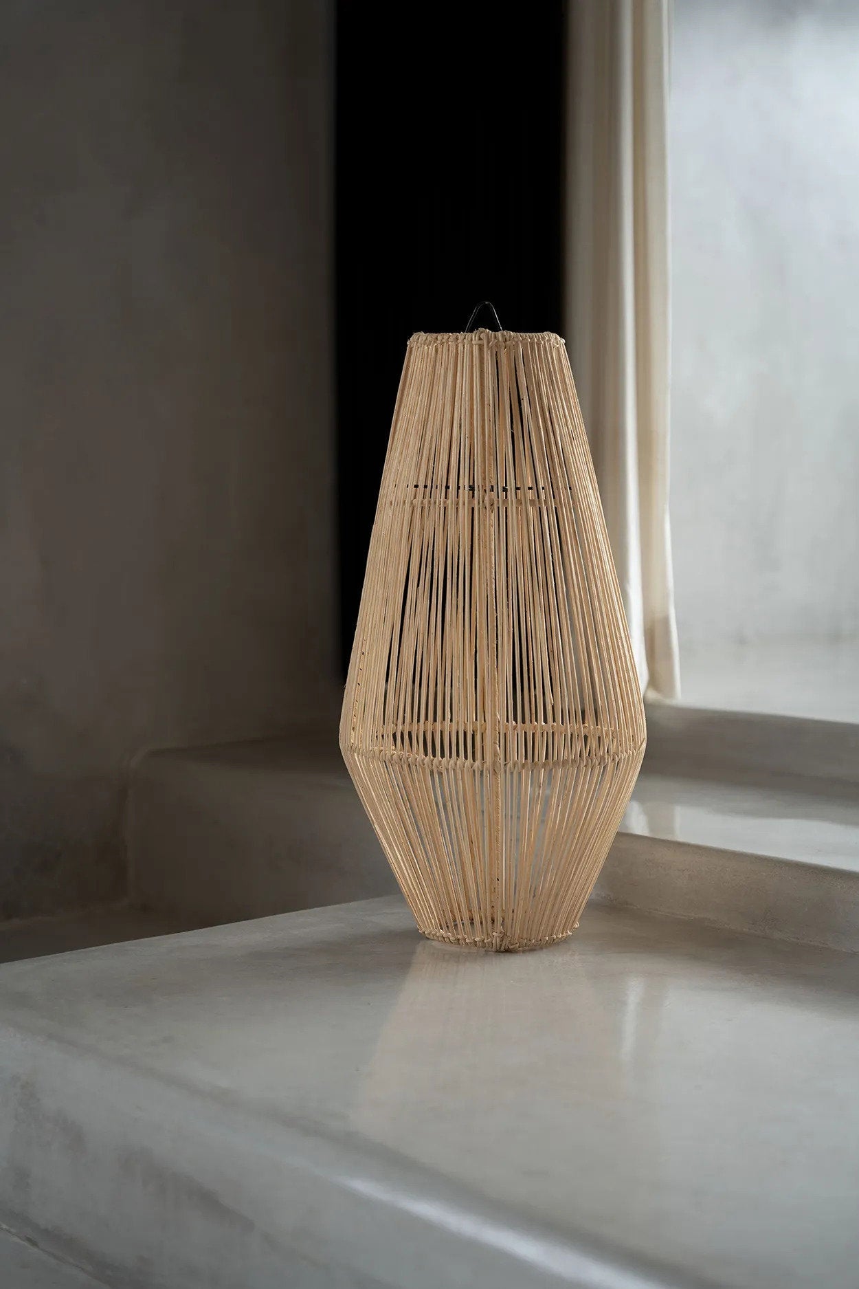 The Afrodisiac Pendant - Natural - M in rattan — handmade luxury pendant lamp curated by Laiyahome — view 2