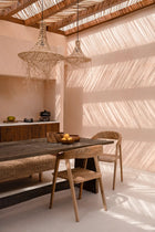 The Mykonos Pendant - Natural - M in rattan — handmade luxury pendant lamp curated by Laiyahome — view 2