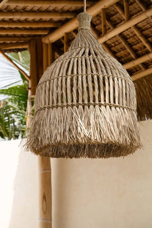The Guagua Pendant - Natural - M in grass — handmade luxury pendant lamp curated by Laiyahome — view 2