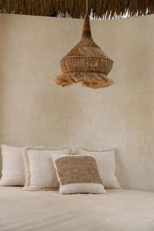 The Hippy Tipi Pendant - Natural - L in grass — handmade luxury pendant lamp curated by Laiyahome — view 2