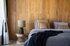 The Pandan Table Lamp - Black Natural in terracotta, earthenware — handmade luxury table lamp curated by Laiyahome — view 2