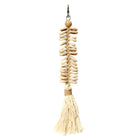 Porta-chaves Macramé em Formato de Espinha de Peixe - Creme