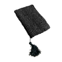 The Raffia Clutch - Black - S – raffia clutch in black – product view 1