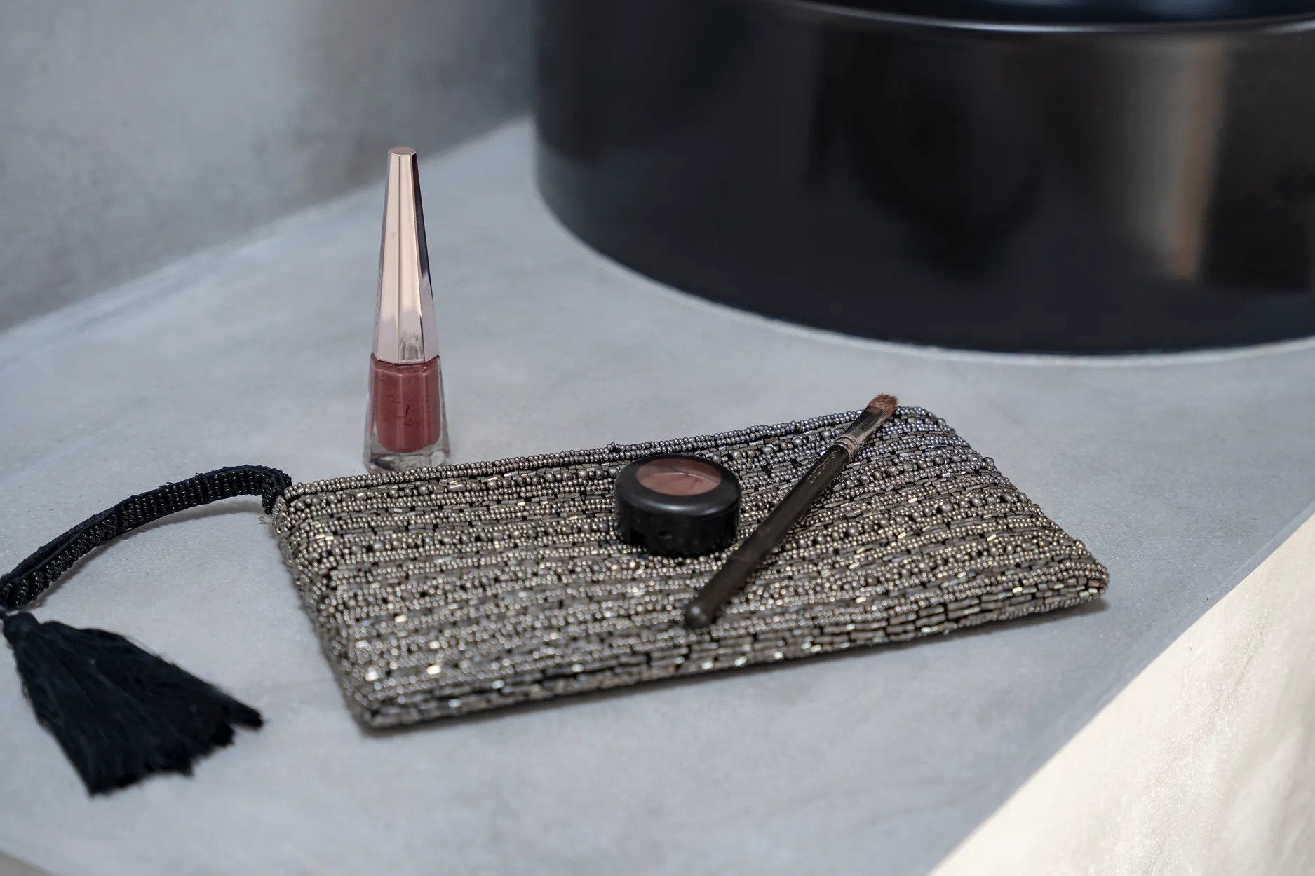 The Silver Clutch in plastic — handmade luxury clutch curated by Laiyahome — view 2