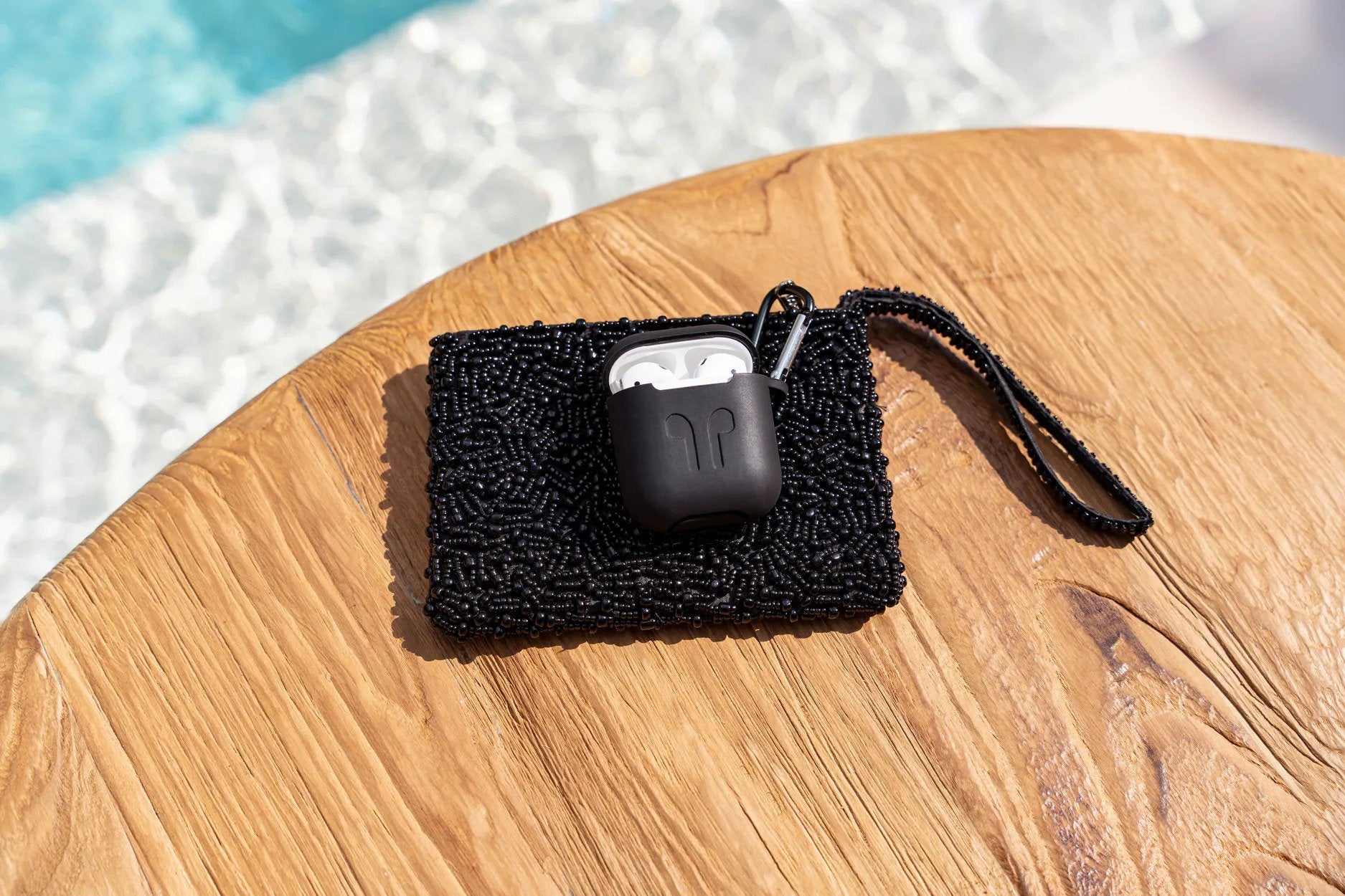 The Black Pearl Wallet in plastic — handmade luxury wallet curated by Laiyahome — view 2