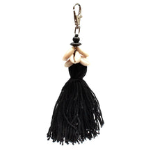 The Cowrie Tassel Keychain - Black in cotton — handmade luxury keychain curated by Laiyahome