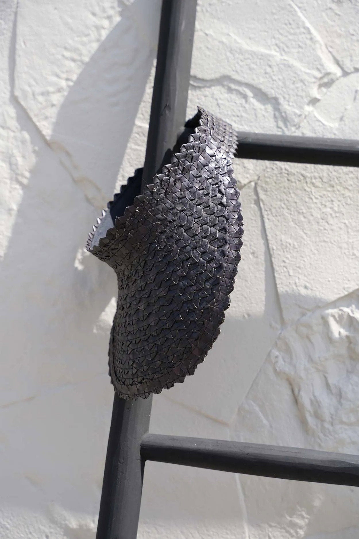 The Sunshade - Black in bamboo — handmade luxury hat curated by Laiyahome — view 2