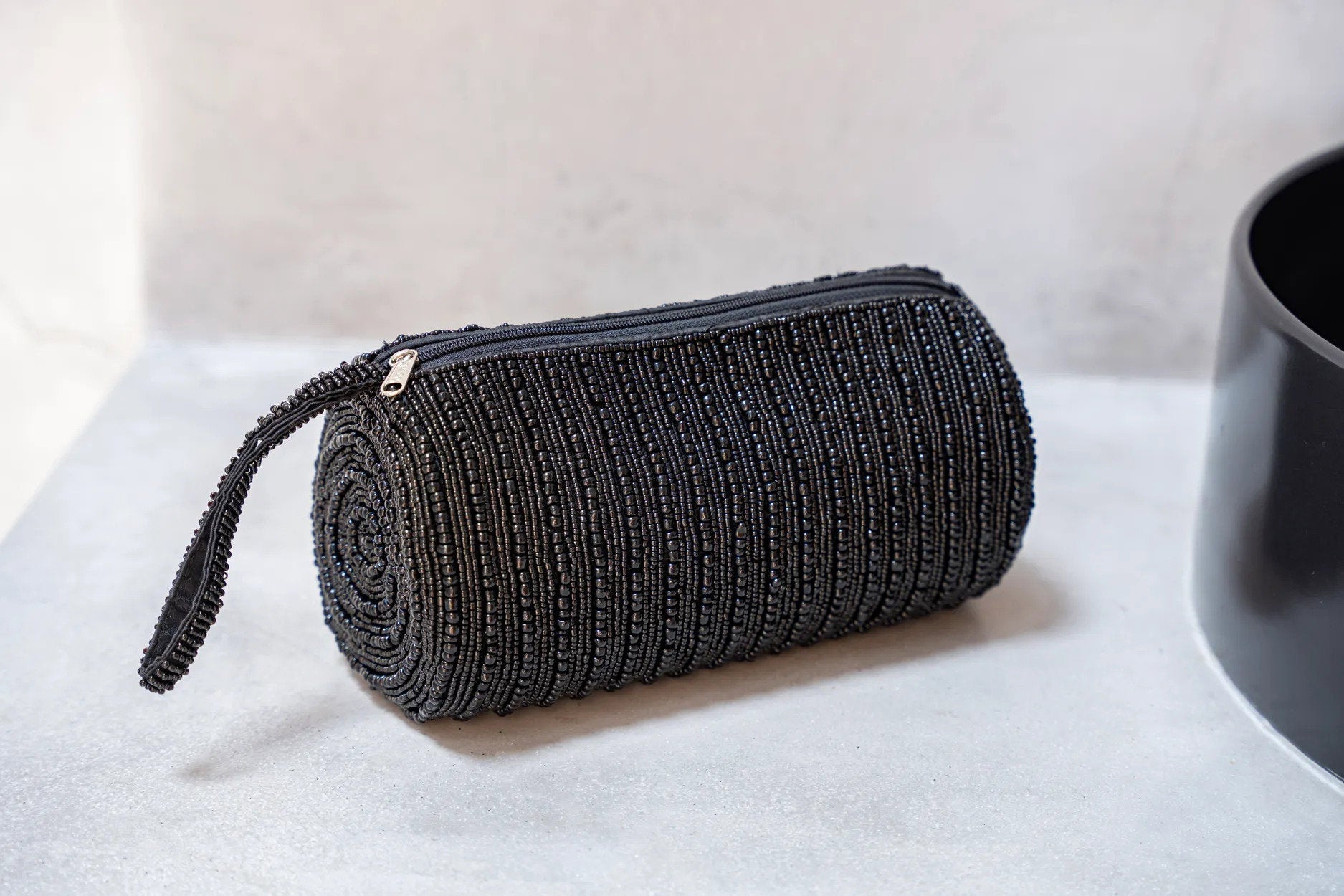 The Pencil Case - Black in plastic — handmade luxury pencil case curated by Laiyahome — view 2