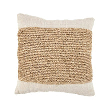 Capa de almofada com estampado de ráfia - Natural